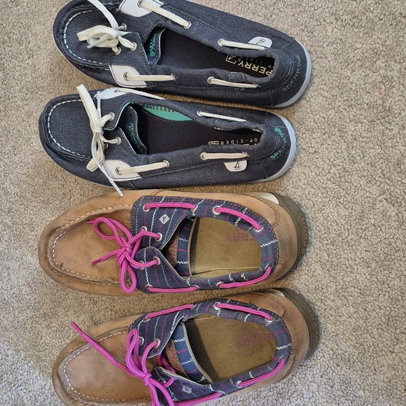 Girls Sperry Lot - 2 Pairs 5M & 5.5 BIG Girls - Picture 1 of 6